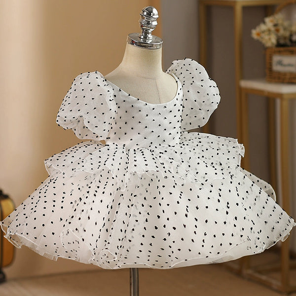 Baby Polka Dot Puffy Flower Girl Dress