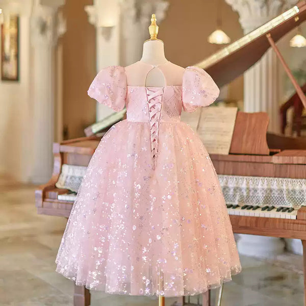 Cute Baby Girl Sequin Beauty Pageant Dress Toddler Birthday Princess Dress