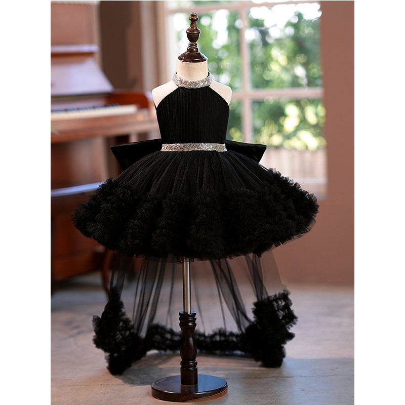 Black Lace Birthday Dress Fluffy Princess Dress