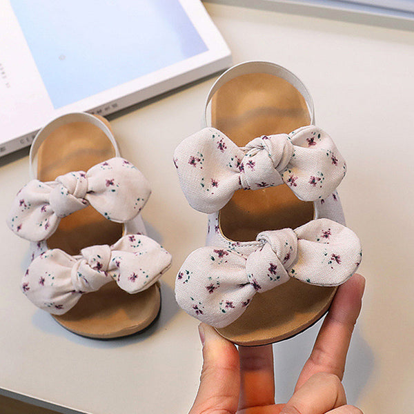 Girls Soft-soled Bow Princess Sandals