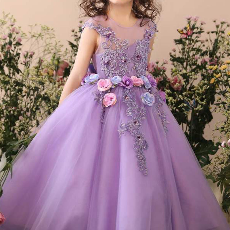 Elegant Flower Girl Dress Beauty Pageant Dress Toddler Formal Dresses