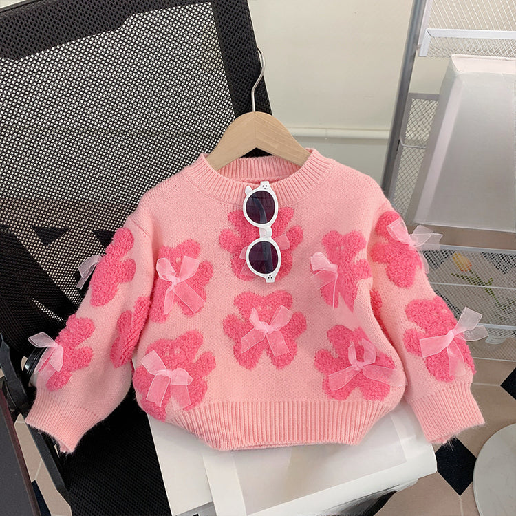 Christmas Baby Princess Long Sleeve Top Girls Knitted Sweater