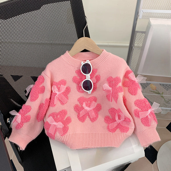 Christmas Baby Princess Long Sleeve Top Girls Knitted Sweater