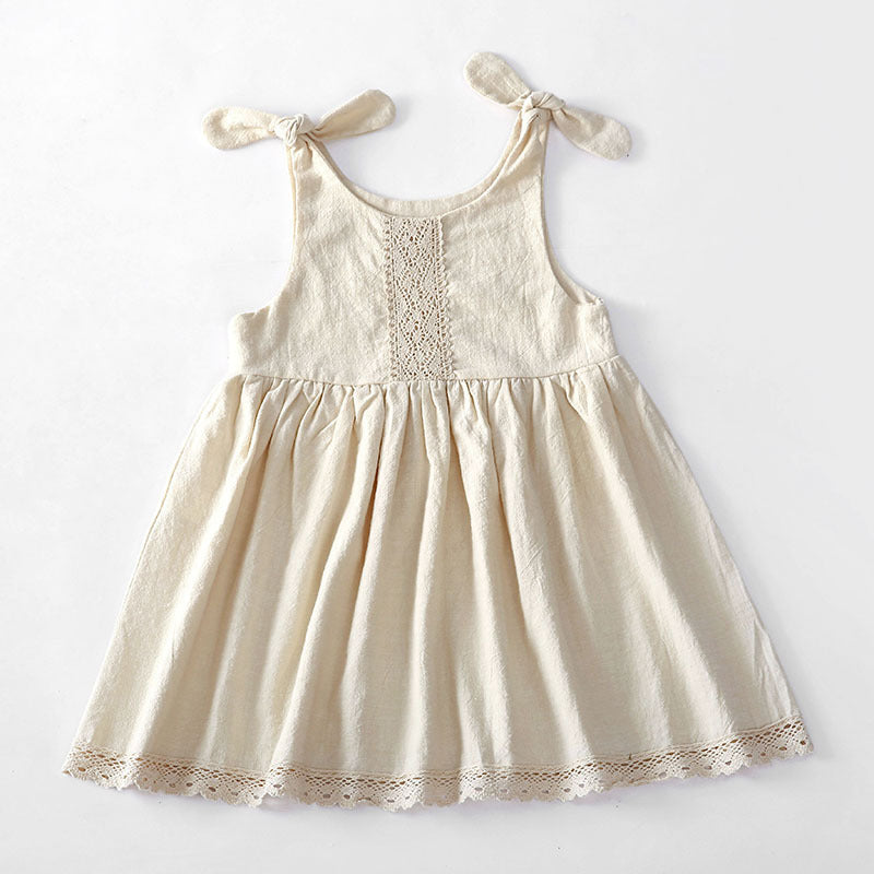 Baby Girls Solid Color Lace Princess Dress