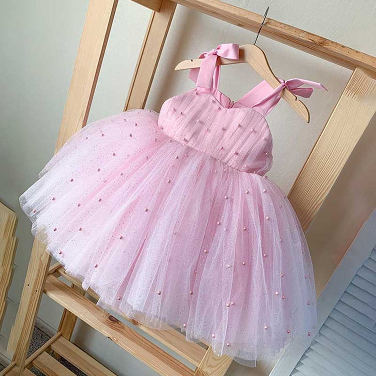 Lovely Baby Girl  Bead Dress Toddler Birthday Pageant Princess Dress