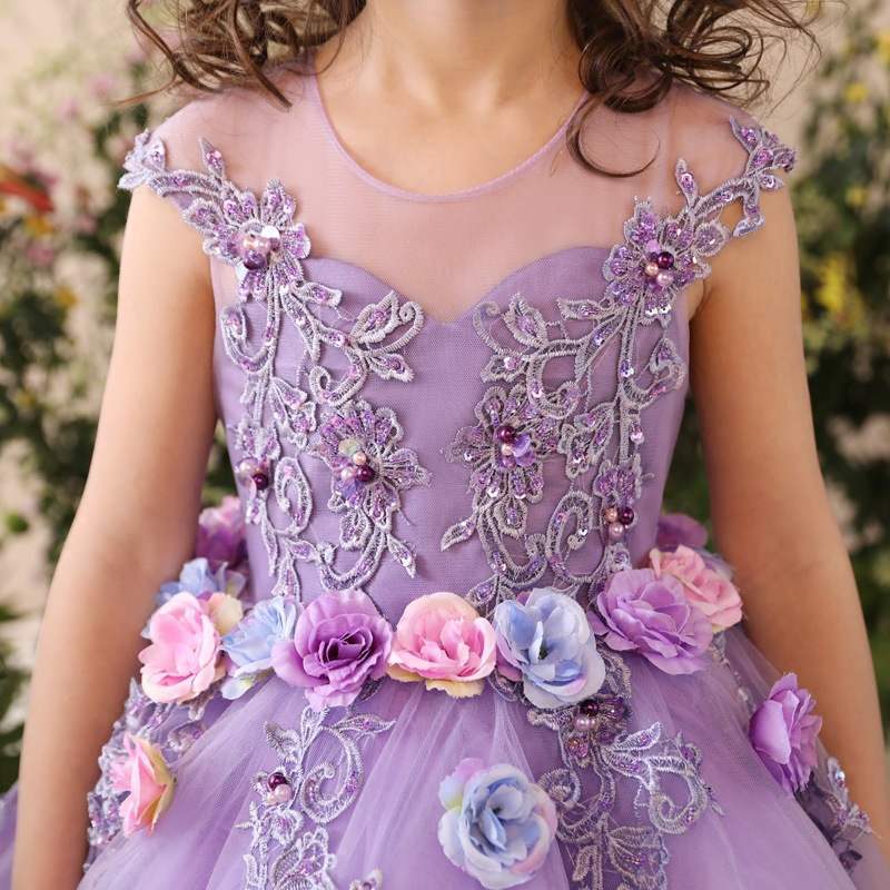 Elegant Flower Girl Dress Beauty Pageant Dress Toddler Formal Dresses