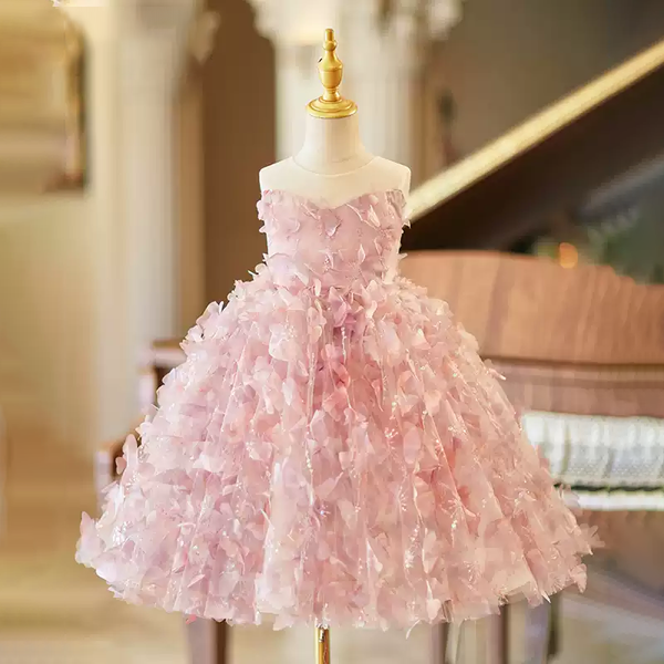 Cute Baby Girl Beauty Pageant Christmas Dress Toddler Birthday Fluffy Princess Dress