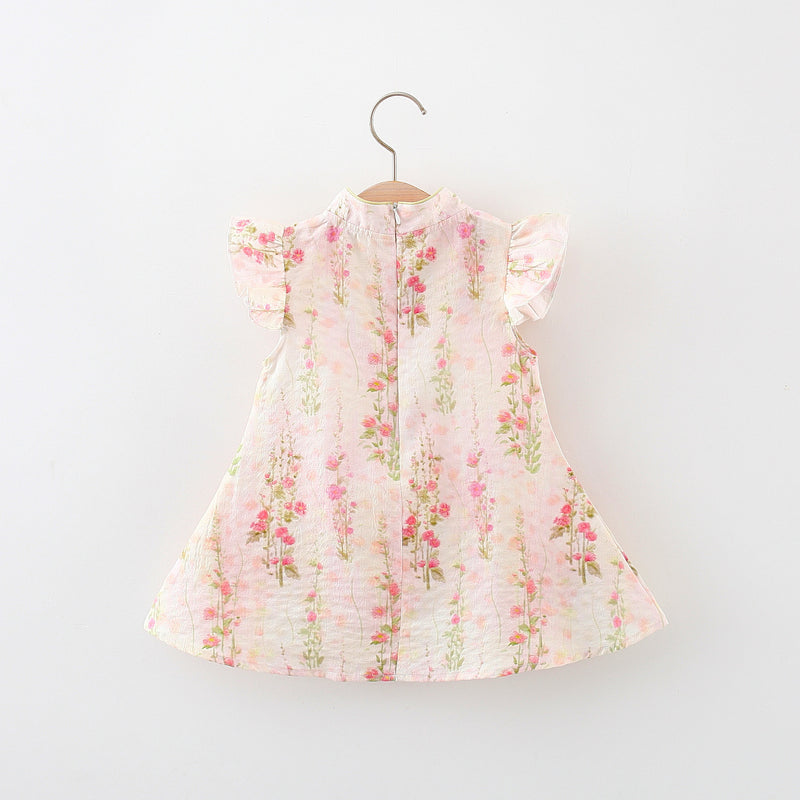 Cute Baby Girls Daily Dress Summer Pink Cozy Princess Dress