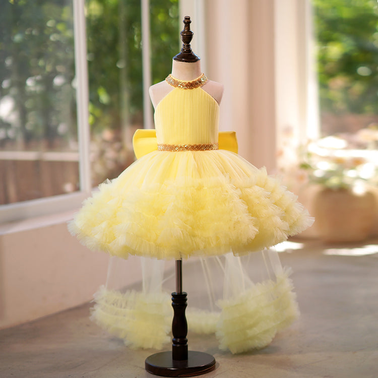 Luxurious Baby Girl Flower Girl  Dress Toddler Beauty Pageant Princess Dress