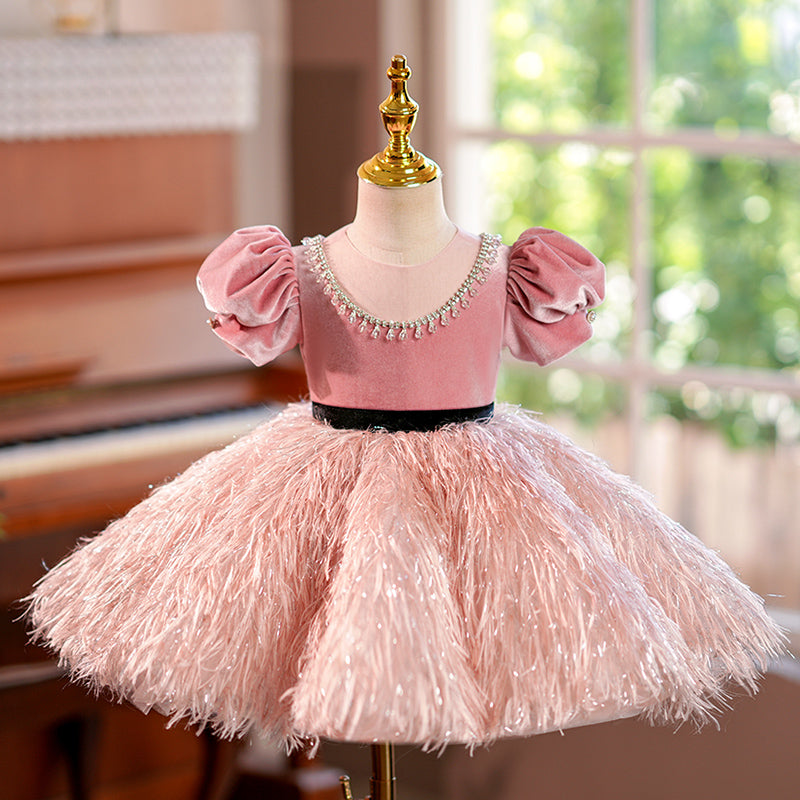 Pink fluffy dress hotsell