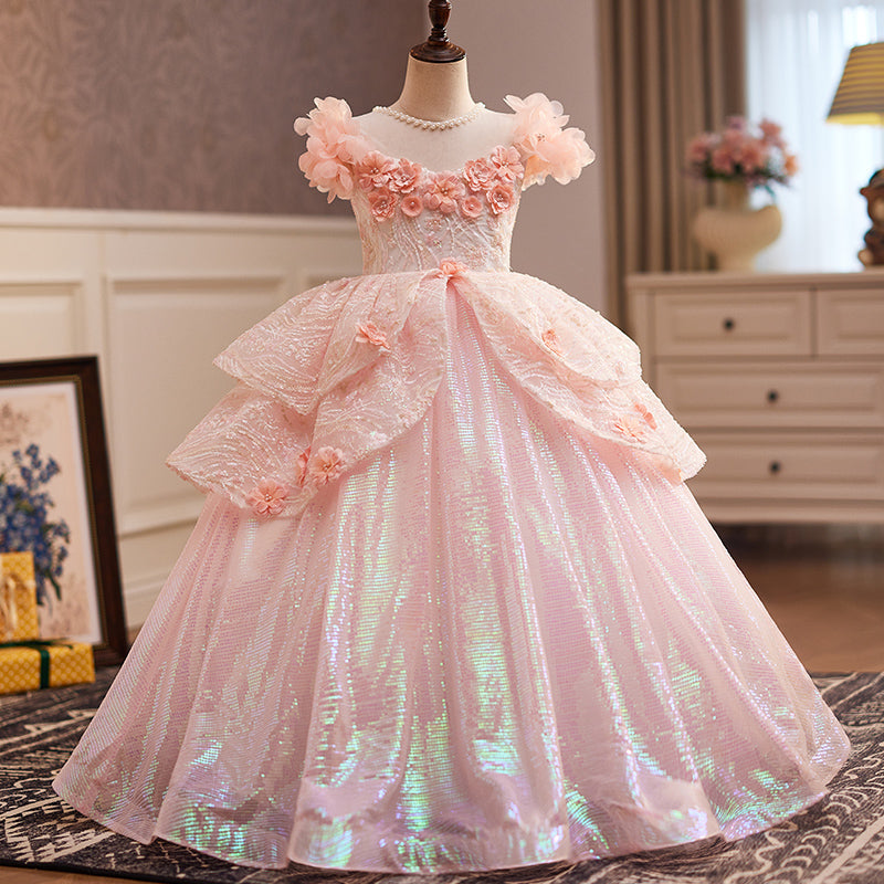 Pink dresses for christening best sale