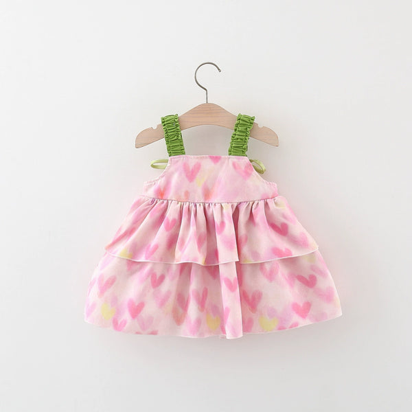 Cute Baby Girls Daily Dress Summer Pink Cozy Princess Dress