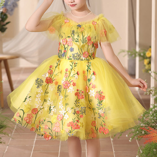 Flower Girl Dress Toddler Beauty Pageant Dress Girls First Communion Princess Dress