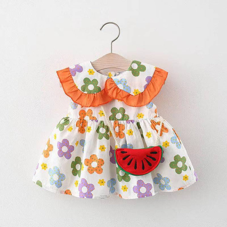 Cute Flower Dress Summer Baby Girls Cozy Princess Dress