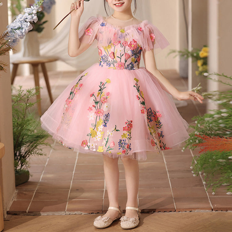 Flower Girl Dress Toddler Beauty Pageant Dress Girls First Communion Princess Dress