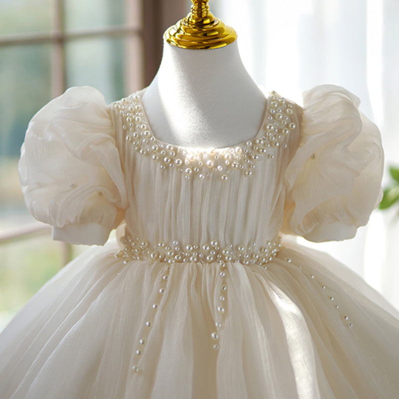 Elegant Baby Girl Christening Dress Toddler Birthday Party Princess Dress