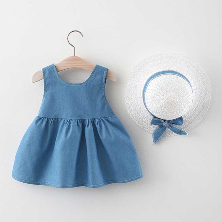 Cute Baby Girl Summer Blue Dress