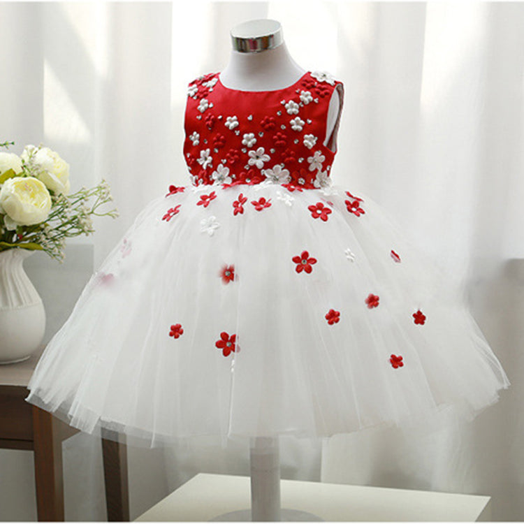 Cute Baby Girl Flower Girl Dress Toddler Birthday Beauty Pageant Princess Dress