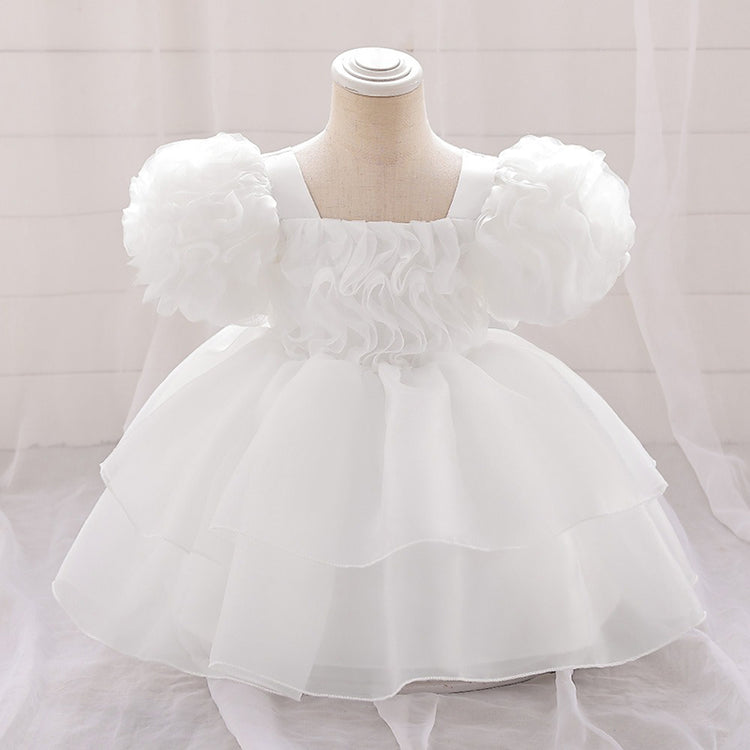 Little Girl Princess Dress Puff Sleeve Birthday Dress