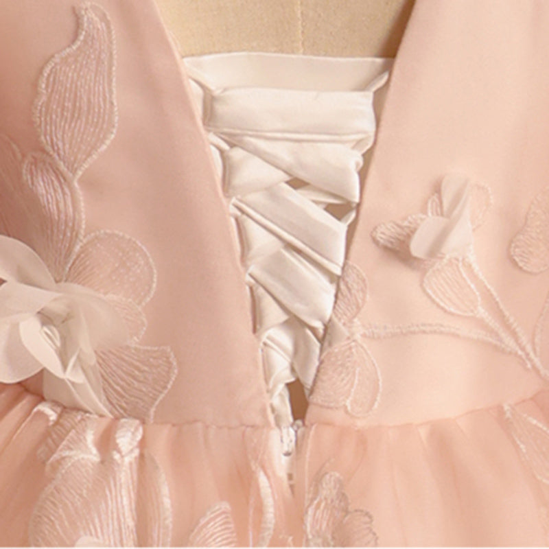Elegant Baby Pink Birthday Party Dress Toddler Formal Dresses