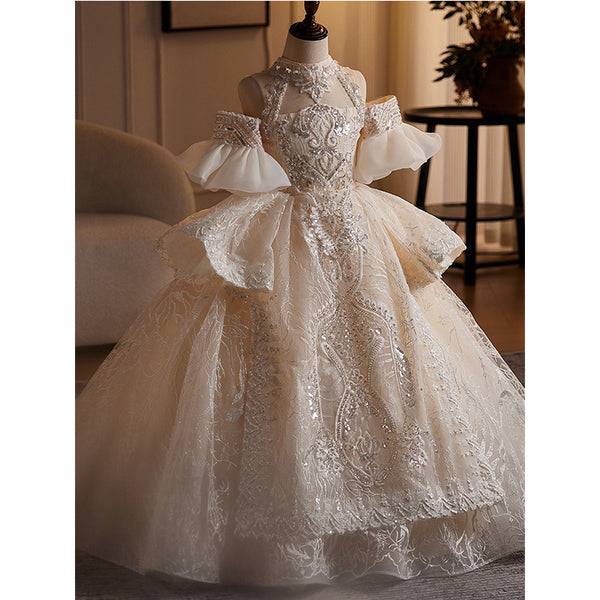 Girls Birthday Dress Princess Dress with Diamond Fluffy Skirt