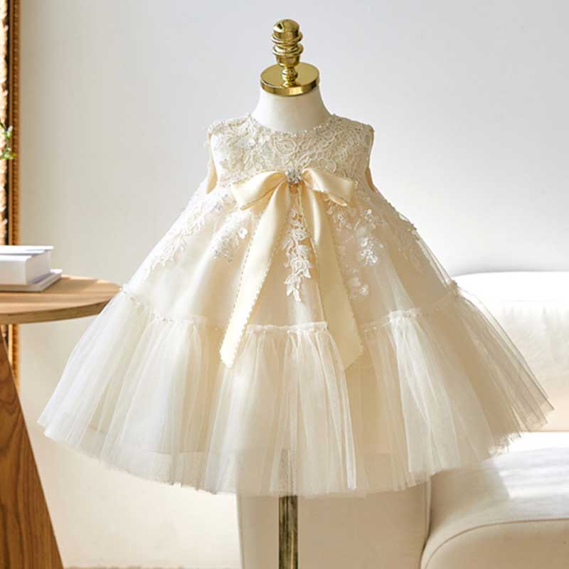 Cute Baby Girl First Communion Dress Toddler Birthday Christening Princess Dress