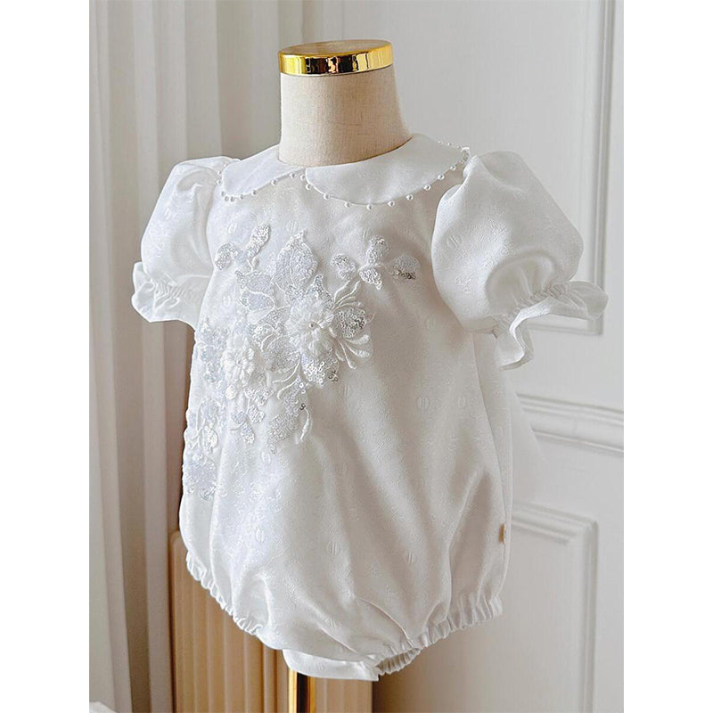 Baby Girl Baptism Dress Girls Christening Dress Infant Newborn Girl Romper Dress