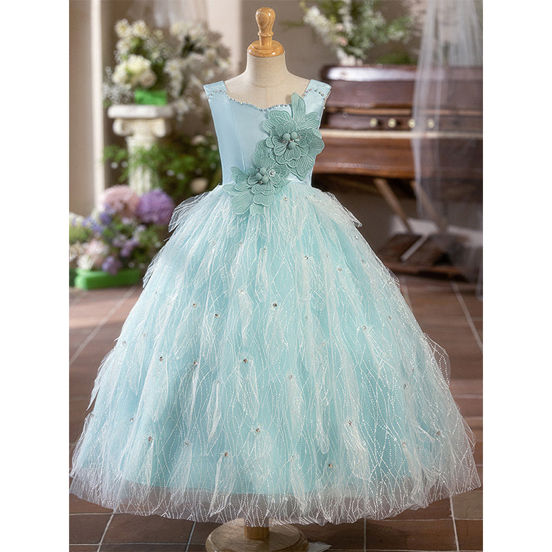 Children's Pageant Dress Girls Fluffy Princess Dress