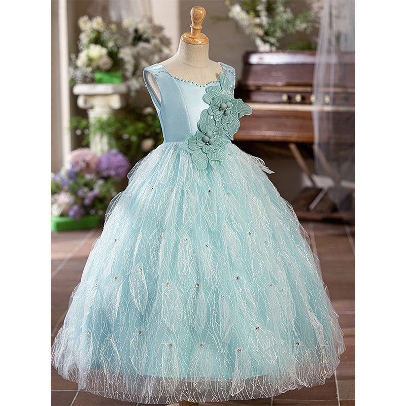 Children's Pageant Dress Girls Fluffy Princess Dress