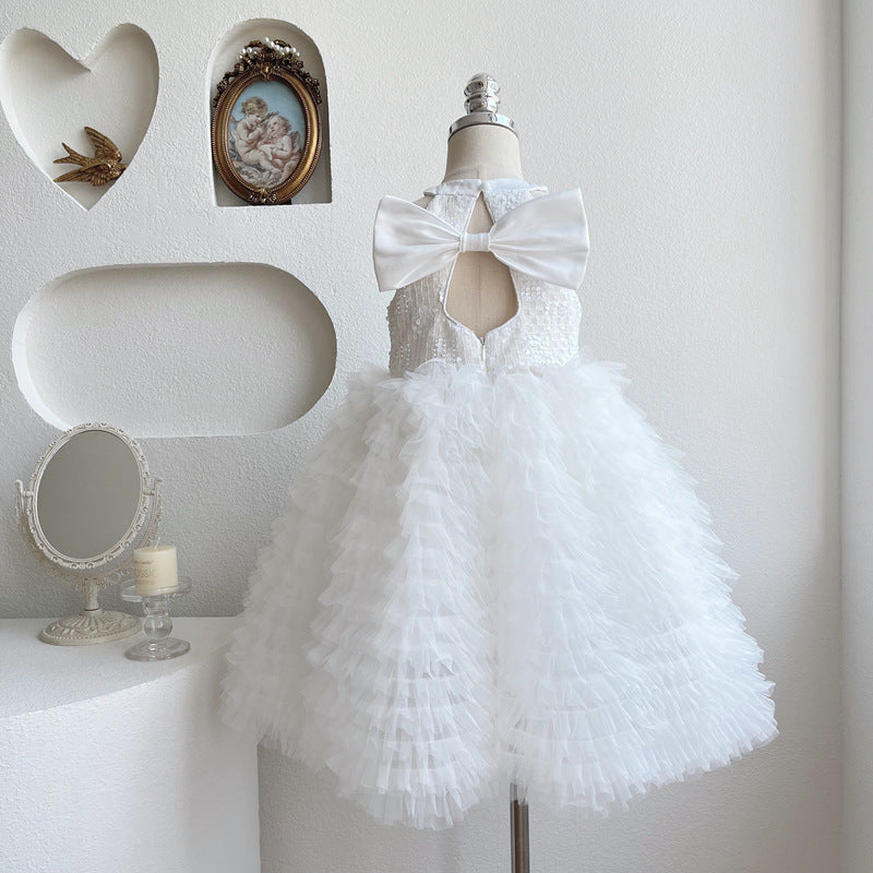 Elegant Baby Girls Dresses Toddler Birthday Costume Princess Dress