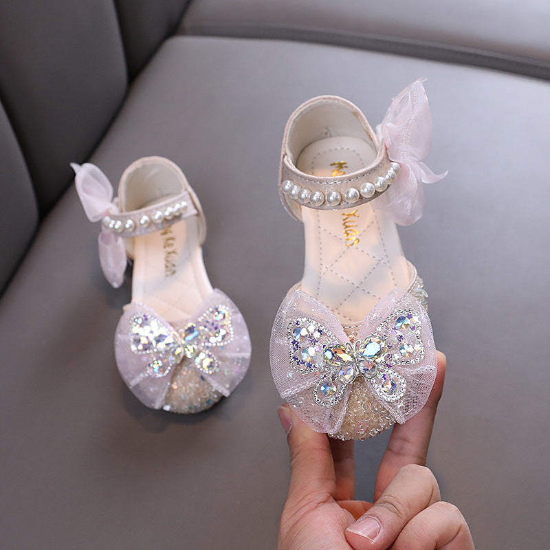 Baby Girl Cute Princess Diamond Leather Shoes