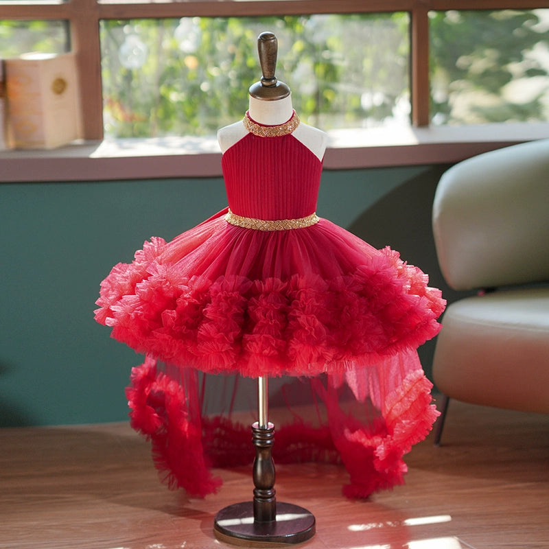 Luxurious Baby Girl Puffy Dress Christmas Dress Toddler Birthday Party Princess Dress