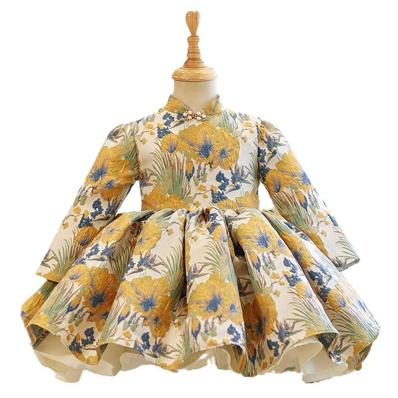 Baby Girl Birthday Cute Dress Long Sleeve Children Princess Dress