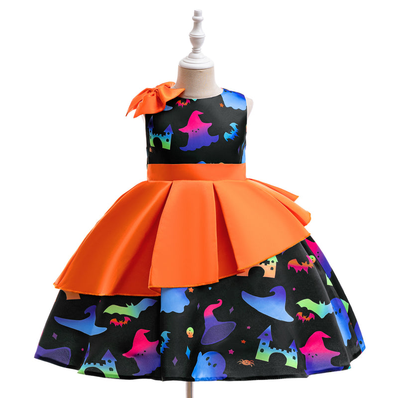 Cute Halloween Dress Girls Cosplay Princess Dress Toddler Costume Dress