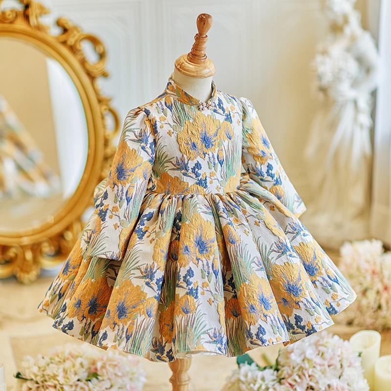 Baby Girl Birthday Cute Dress Long Sleeve Children Princess Dress