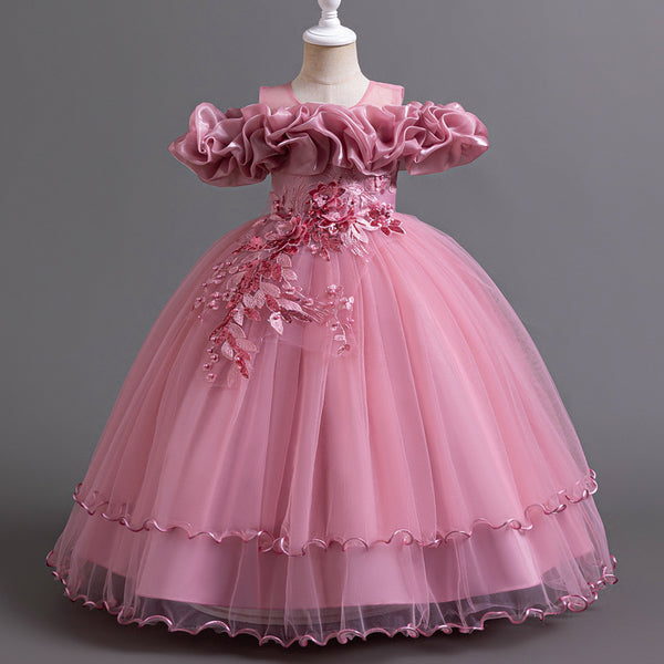 Children's Birthday Princess Dress Girl Wedding Elegant Dress