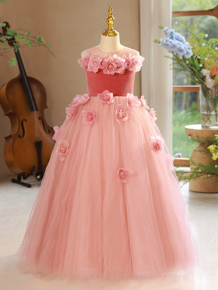 Beauty Pageant Dress Flower Girl Dress Toddler Birthday Party Princess Dress