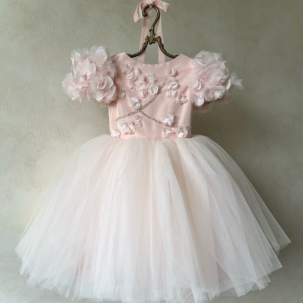 Cute Flower Girl Dress Toddler Birthday Pageant Princess Dress