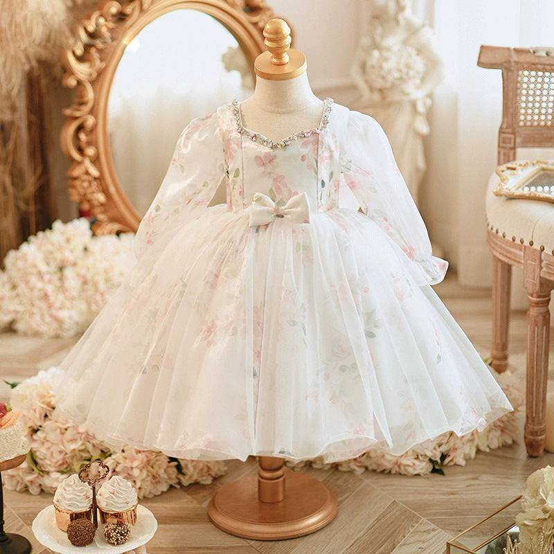 Spring Girl Birthday Princess Dress Flower Girl Puffy Dress