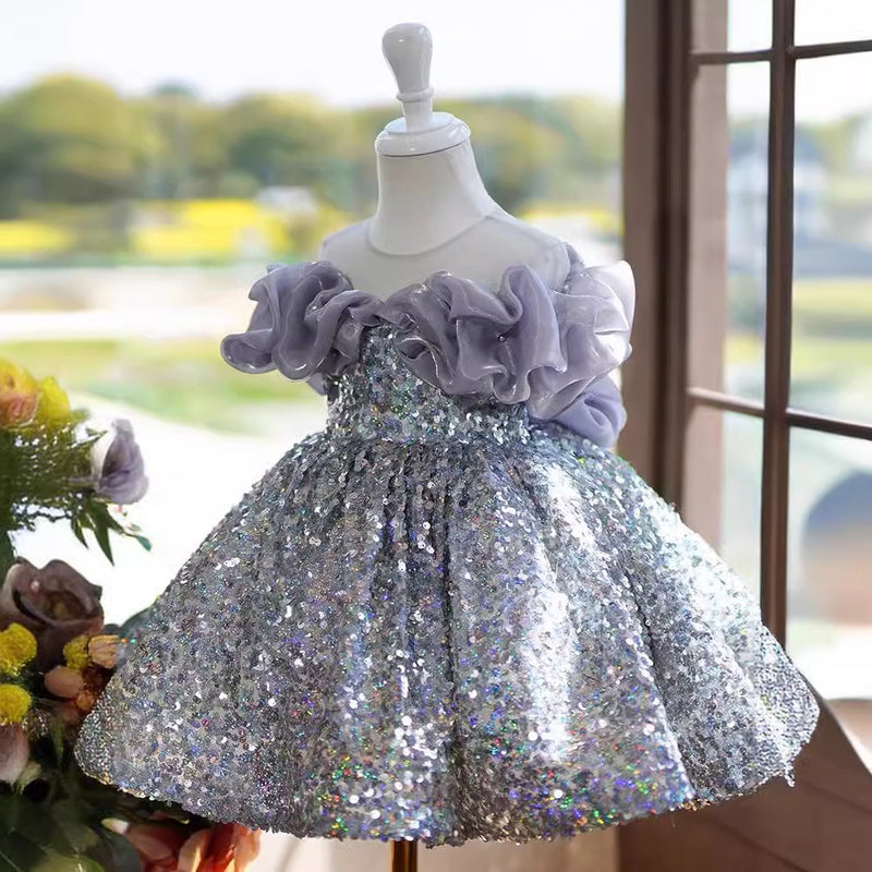 Cute Baby Girl Pageant Dress Toddler Birthday Party Princess Dress