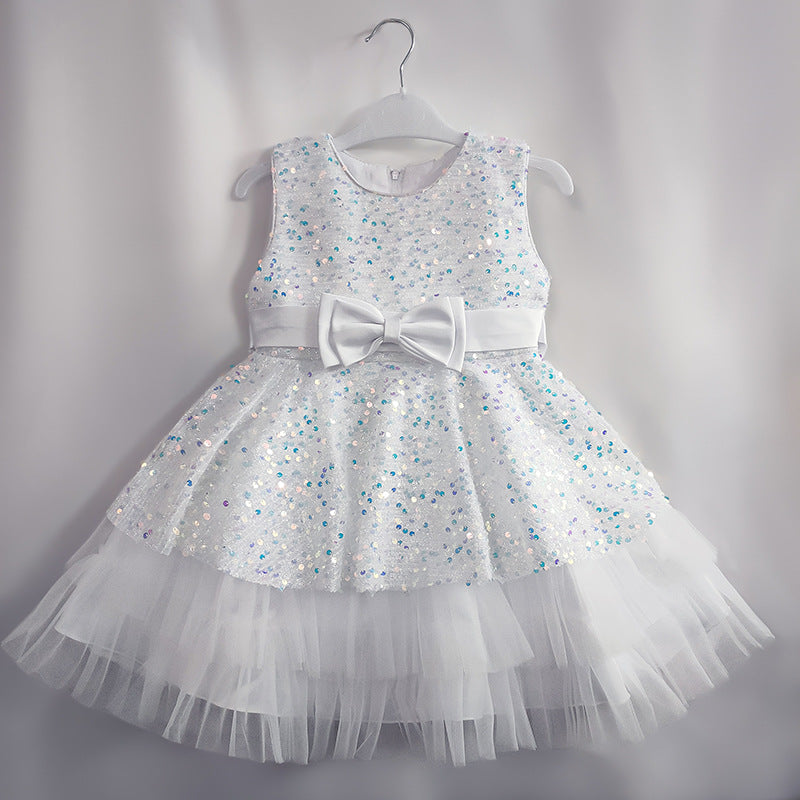 Cute Baby Girl Beauty Pageant Dress Toddler First Birthday Party Princess Dress