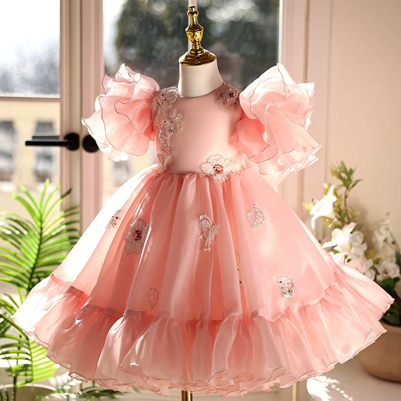 Pink Children's Ball Dress Girls Birthday Princess Dress