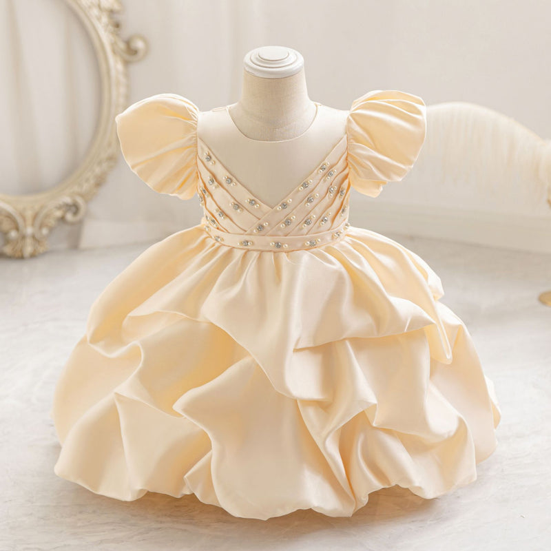 Flower Girl Dresses Baby Girl  Puff Sleeves Dresses