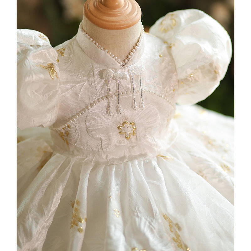 Cute Baby Girl Baptism Dress Toddler First Birthday Party Princess Dress