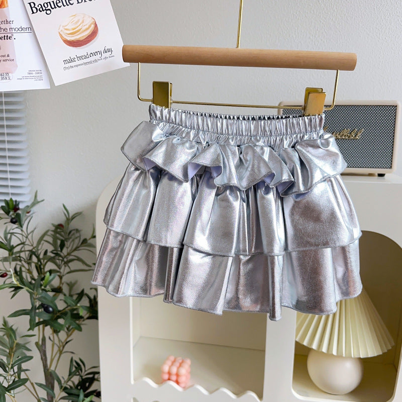 Butterfly T-shirt Silver Cake Skirt Set