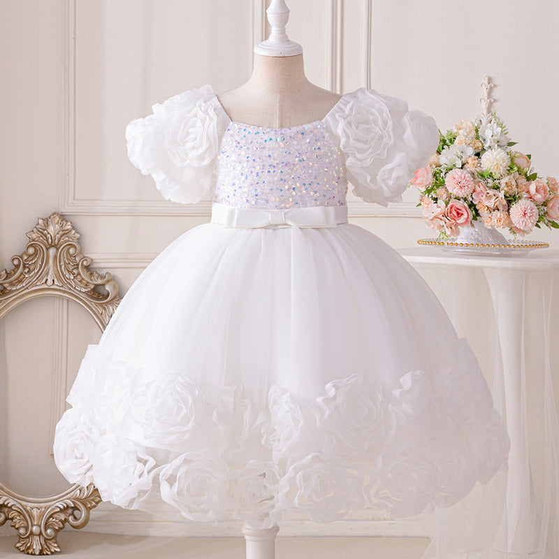 Baby Birthday Party Dress Flower Girl Wedding Princess Dress