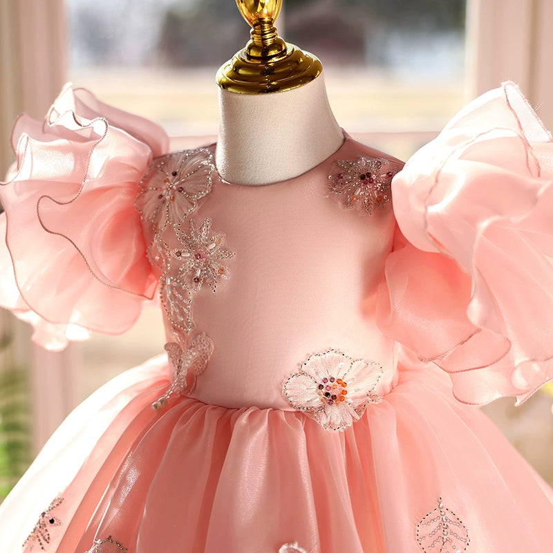 Pink Children's Ball Dress Girls Birthday Princess Dress