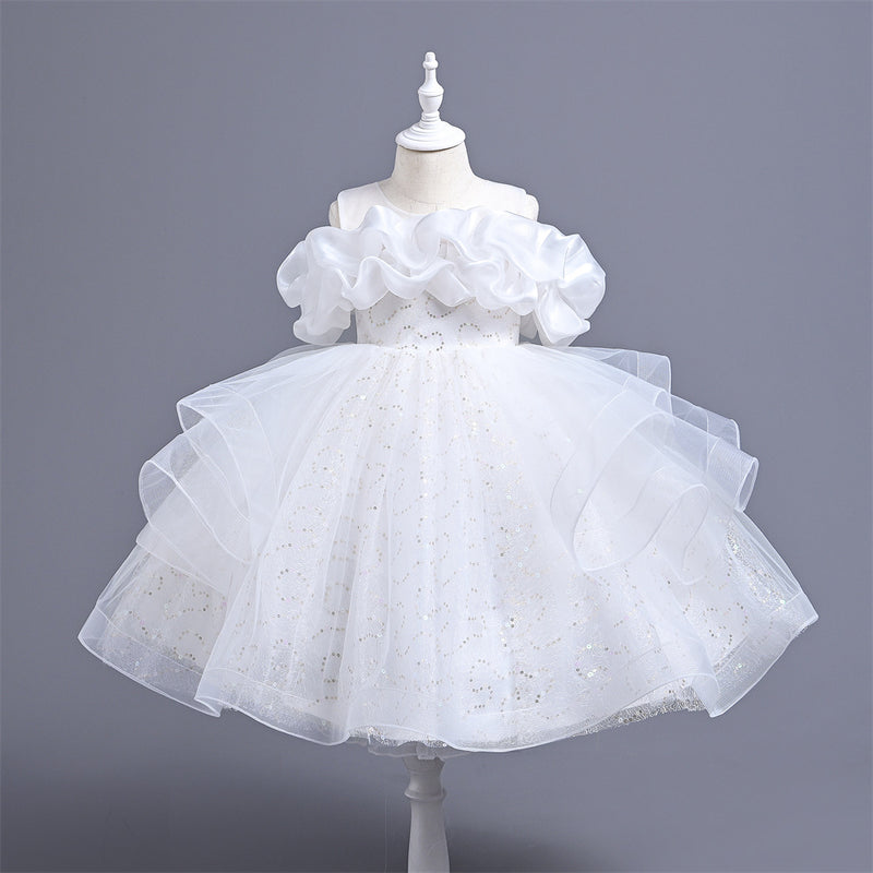 Cute Baby Girl First Communion Dress Toddler Beauty Pageant Princess Dress