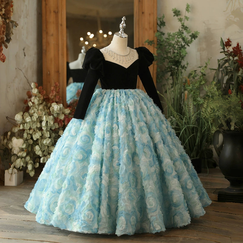 Elegant Christmas Dress Baby Girls Flower Girl Cake Dress Girls New Year's Dress