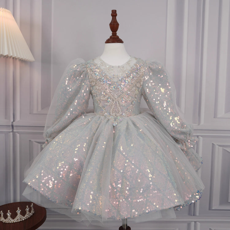 Girls Birthday Elegant Dress Flower Girl Wedding Dress Princess Dress